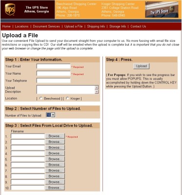 UPS Store - Easy File Upload Service