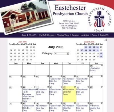 Eastchester Presbyterian - Church Calendar