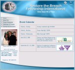 Restore the Breach Fellowship - Event Calendar