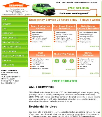 ServPro of Athens home page