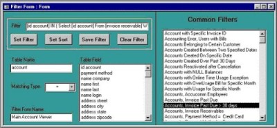 Account, Invoice, and Payment Search