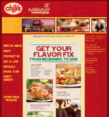 Eat Chilis Home page