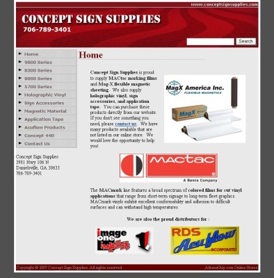 Concept Sign Supplies - Home Page