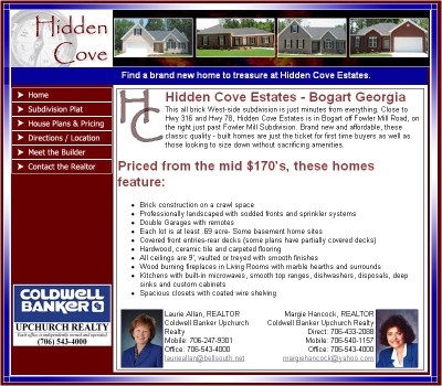 Hidden Cove Estates - Home Page