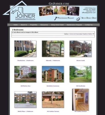Properties page