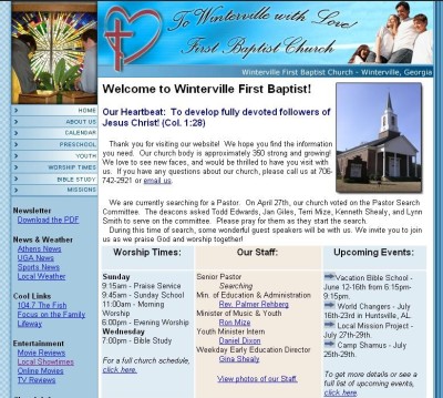 Winterville First Baptist Church Home