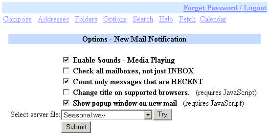 New Email Alert Options